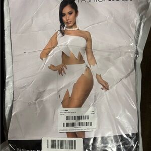 Fashion Nova White Two-Piece Set